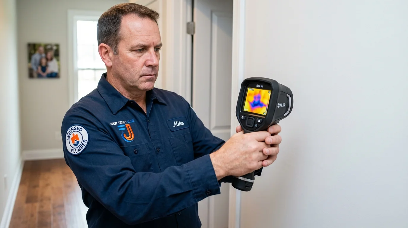 Thermal imaging leak detection by Johns Plumbing LLC in Little Silver